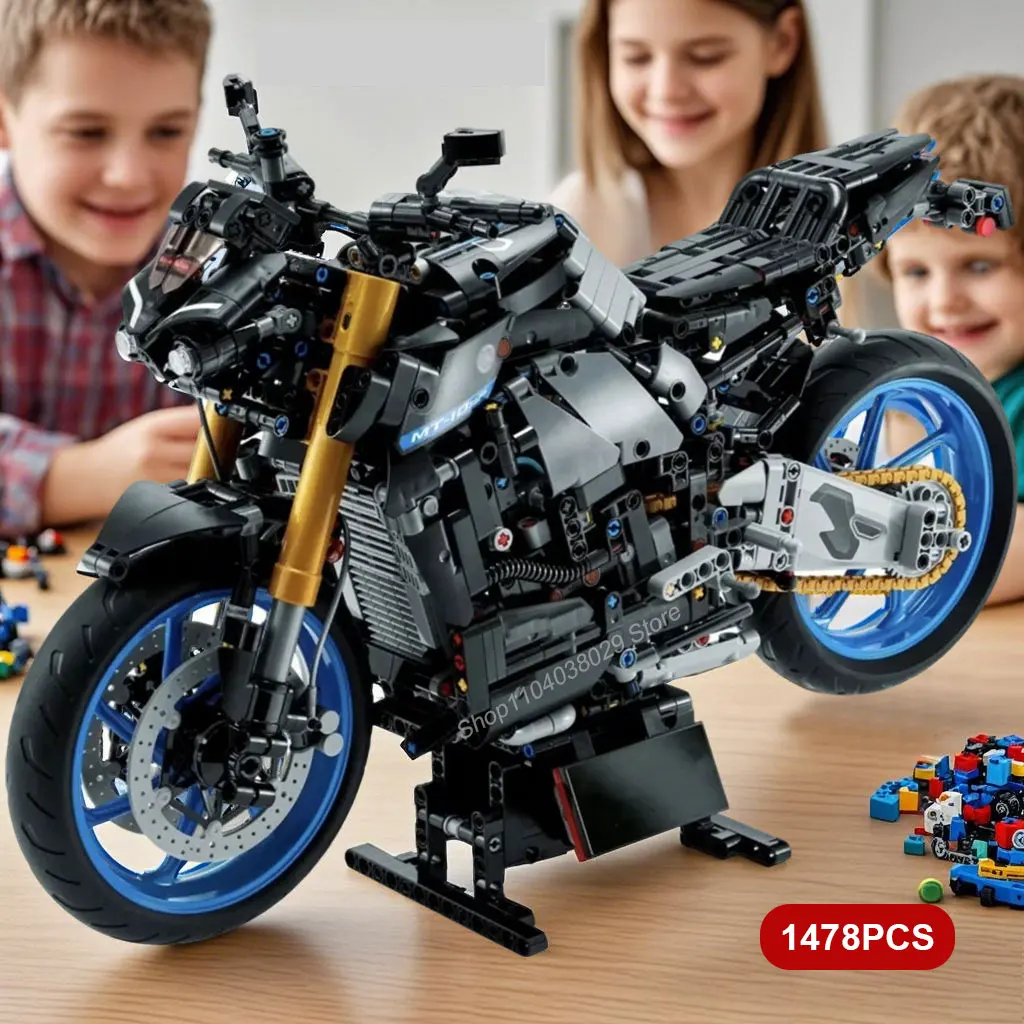 Classic Technical Motorcycle Model Building Blocks 1478pcs Advanced Building Set Party DIY Toys Gifts For Children’s And Adults