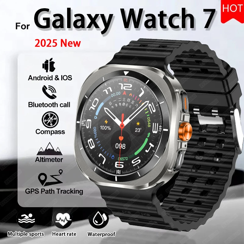 2025 New For Samsung Galaxy Watch 7 Ultra GPS NFC Smart Watch Men 1.43