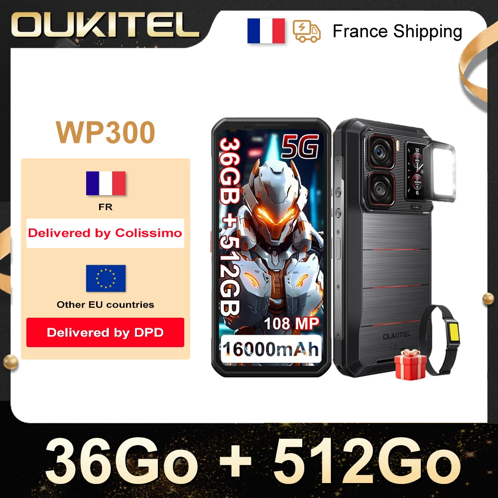 2025 NEW Oukitel WP300 Rugged Phone 6.78