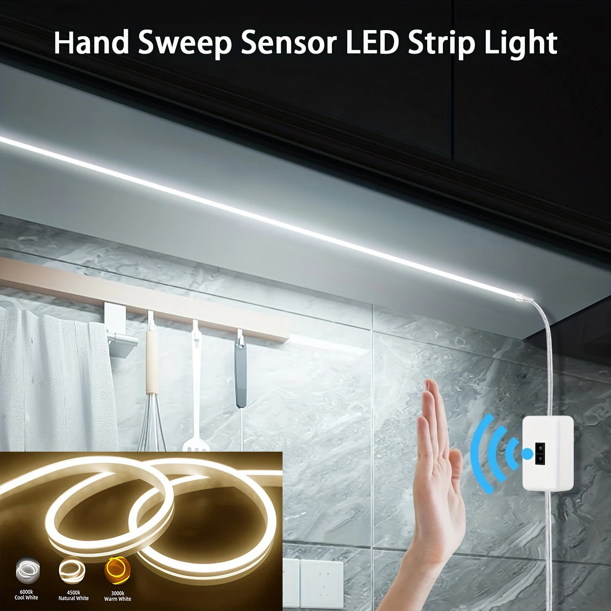 Neon LED Light Strip 5V USB Smart Gesture Sensor Dimmer Switch Flexible Waterproof Silicone Neon Sign Rope Tupe Room Decoration