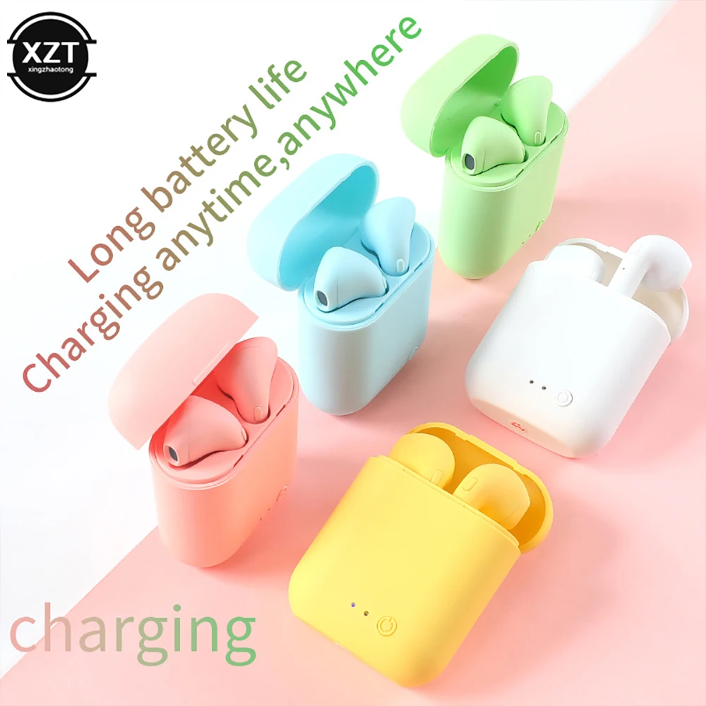 Wireless i7Mini2 TWS Bluetooth Earphones 5.0 Headphones Matte Macaron Earbuds Handsfree With Mic Charging Box Sports Headset i12