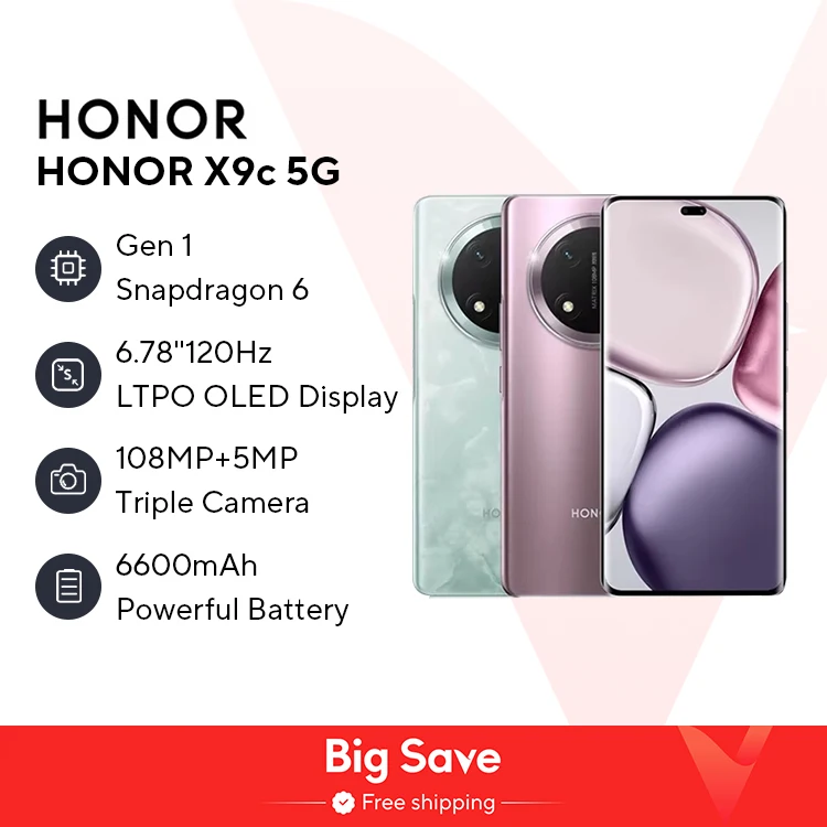 2024 HONOR X9C 5G Global Version Snapdragon 6 Gen 1 6.78