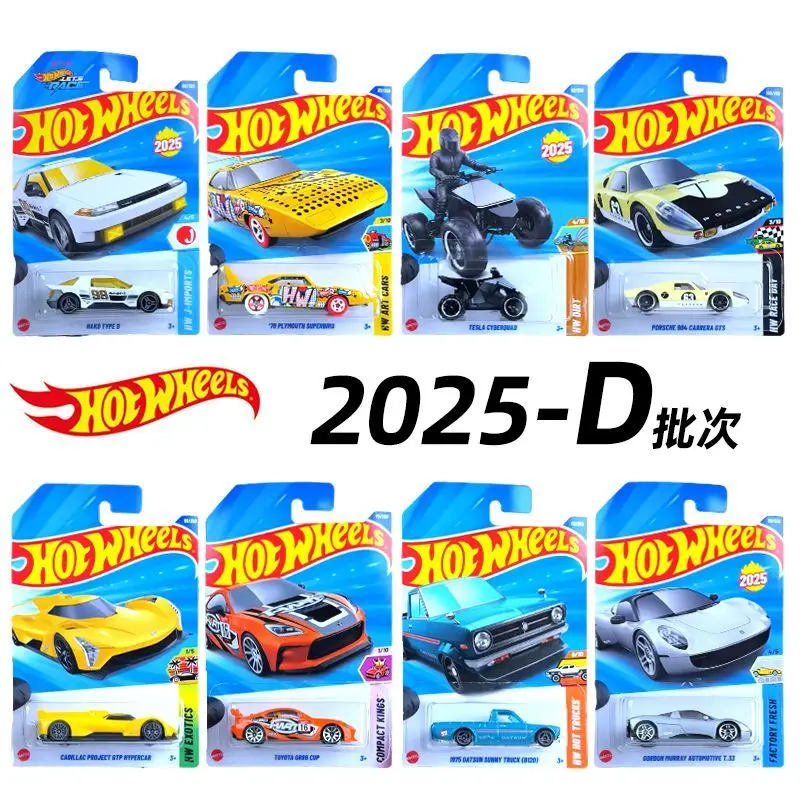 Hot Wheels Mainline Series Worldwide Basic Car 1/64 2025 Wave D Case Tesla K.i.t.t. Mazda Mx-5 Ford F-150 Toyota Gr86 Car Toys
