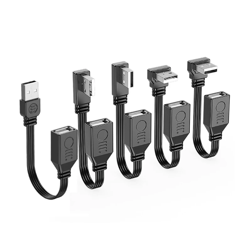 USB 2.0 Male to Female Extension Cable Extender Data Transfer 480mps Curved For USB Printer USB Modem USB Driver