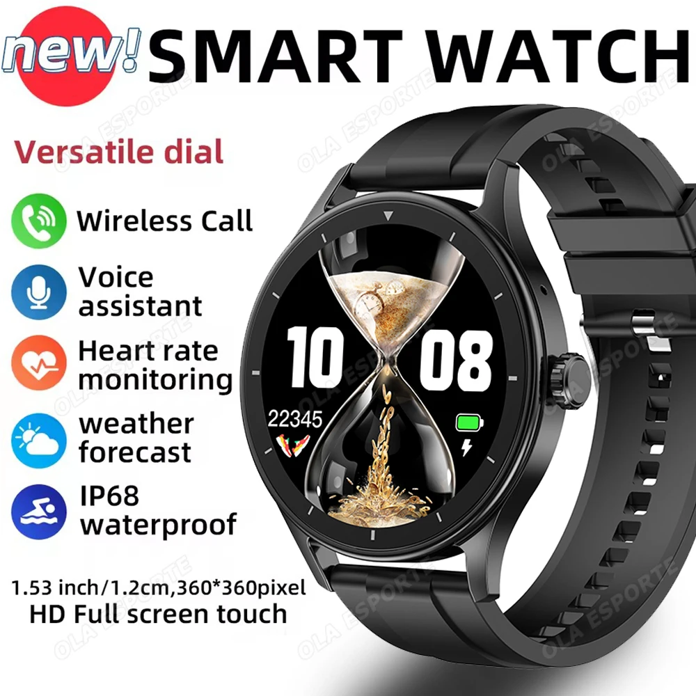 New Military Outdoor Sports Waterproof Smart Watch Men 1.53
