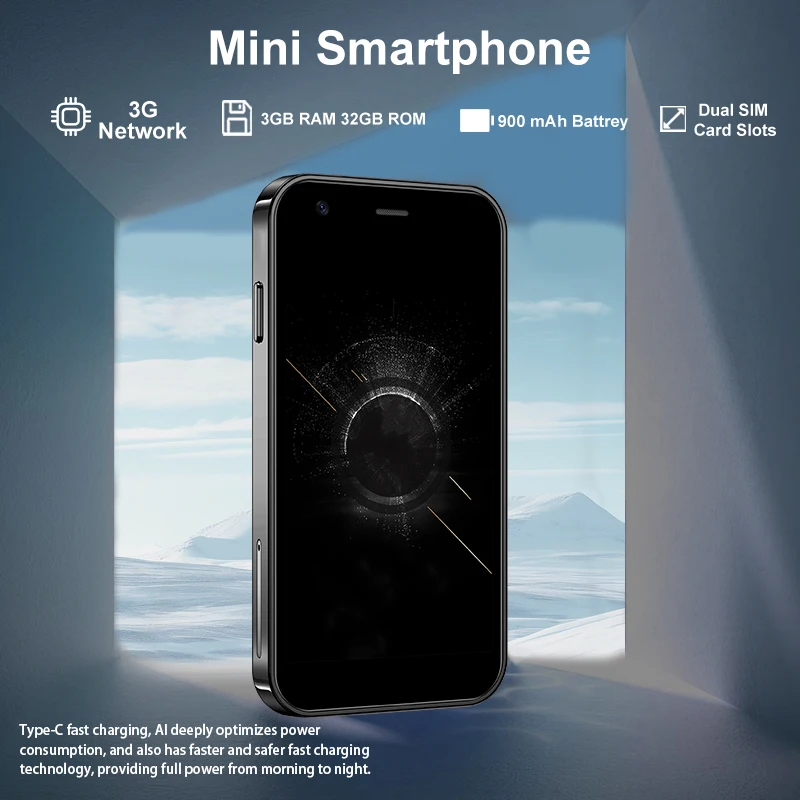 2025 Mini-24 Ultra Compact 3-inch Android Smartphone | 3GB RAM 32GB ROM | Best Gift for the Smallest Phone (Multicolor)