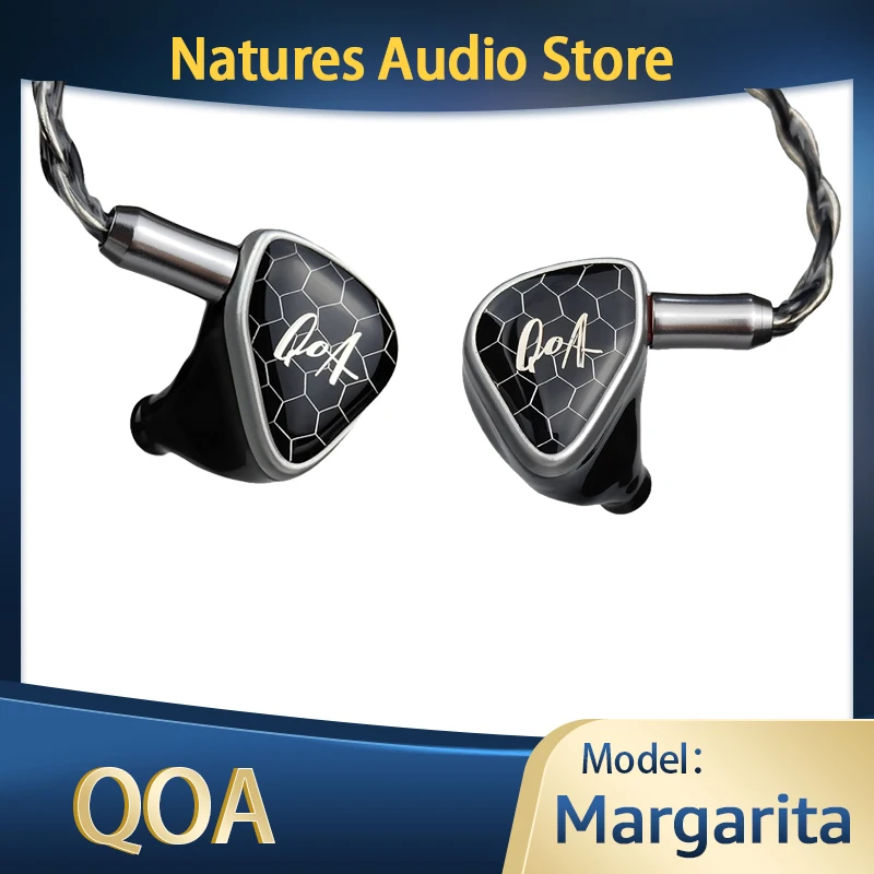 QoA Margarita In-Ear Earphone 1BA+1DD+2 Sonion EST 4.4mm Balance Hifi Music Headsets Cable Monitor Headphones