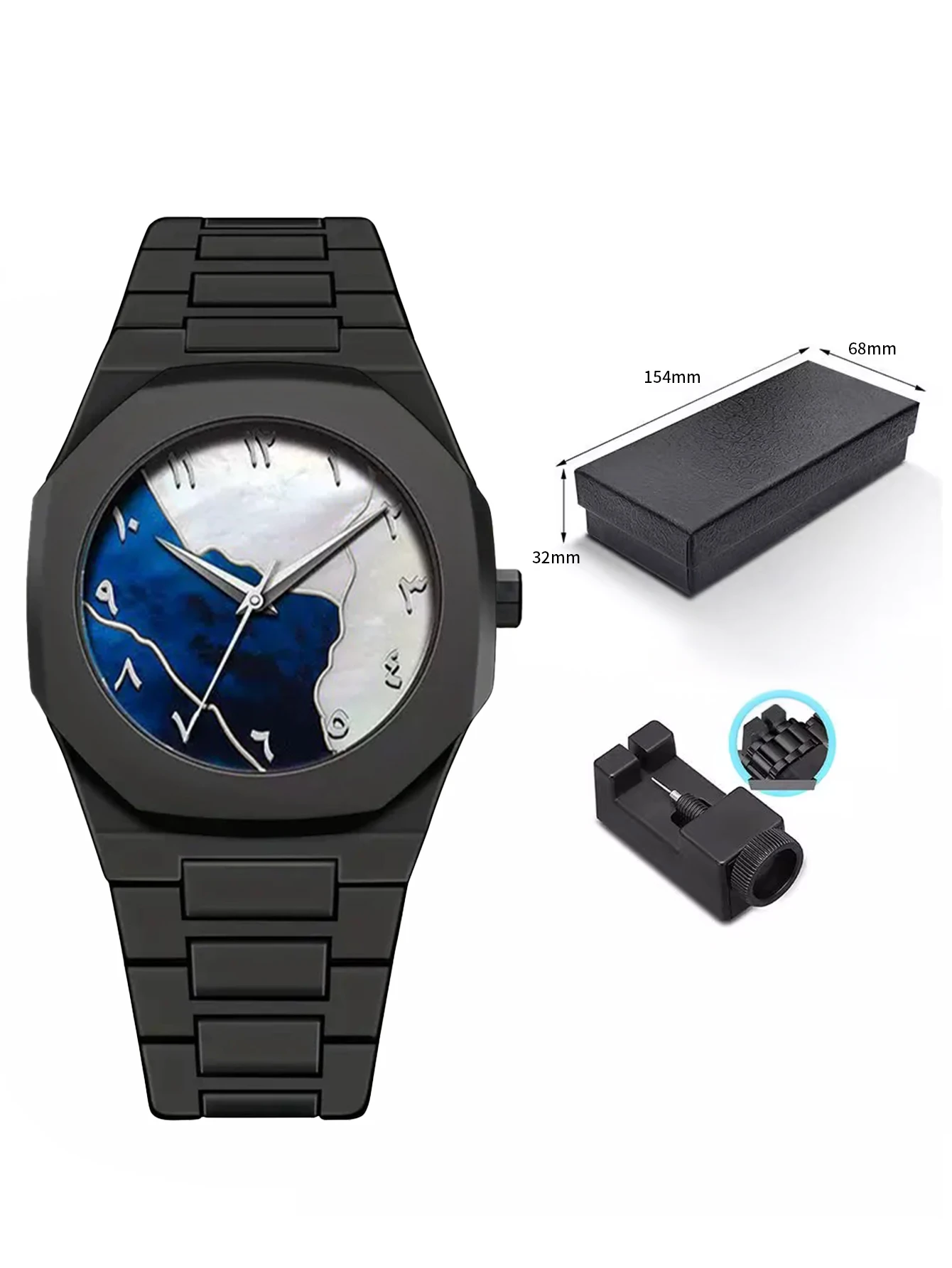 LUCKYFOXNew high-end watches men’s trend graffiti art quartz watches