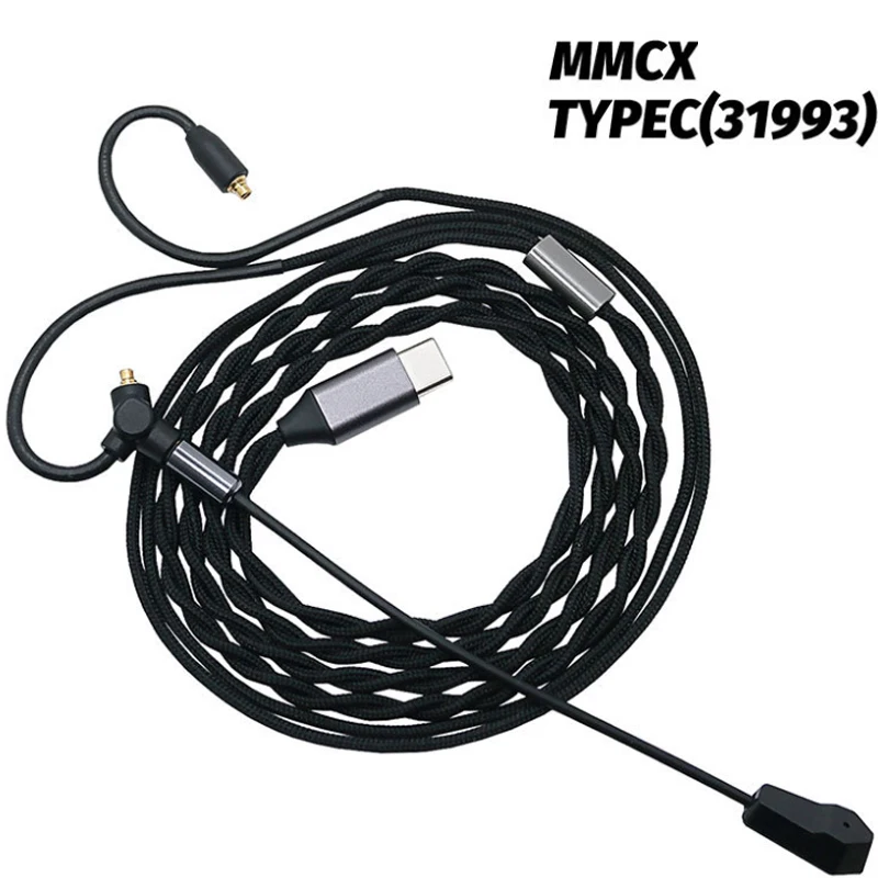 New Game Boom Microphone Earphone upgrade Cable MMCX 0.78 Earphone Stereo Bass HIFI game Headphone cable Type-c【31993】3.5mm plug