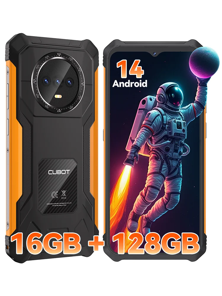 Cubot KingKong ES Ultra-thin Rugged Android Smartphone, 16GB RAM(6GB+10GB), 128GB ROM, 6.56