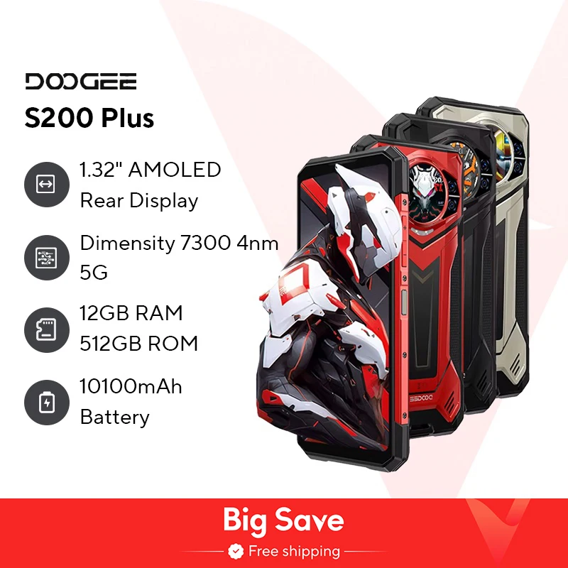World Premiere DOOGEE S200 Plus 5G AI Rugged Phone Dimensity 7300 1.32