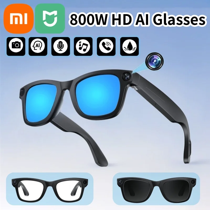 Xiaomi Mijia 800W Pixel Smart Glasses With AI Camera For Voice Calls And Translation High-definition Photography Video Recording