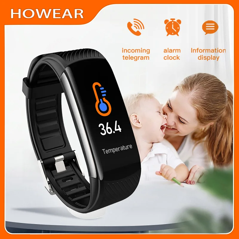 Smart Bracelet Watch Women 2025 C5S Wristwatch Fitness Tracker Heart Rate Sleep Weather Alarm Reminder Message Sport Small Size