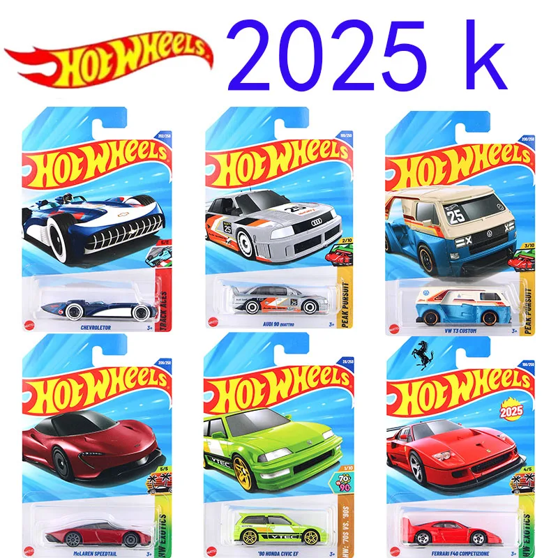 Hot Wheels 1/64 Mainline Series 2025 K Case Honda Ferrari Sf90 Ferrari F40 Competizione Collectible Car Toys Diecast Vehicle