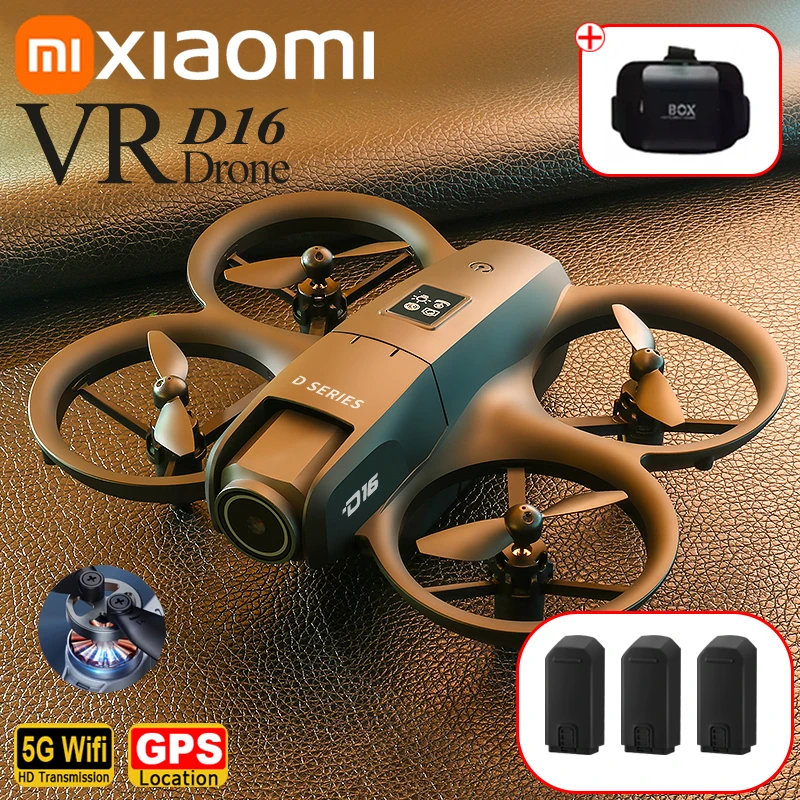 Xiaomi D16 GPS Drone 8K Aerial HD Profesional Dual-camera Helicopter Optical Flow Positioning Avoidance Brushless Motor Drone