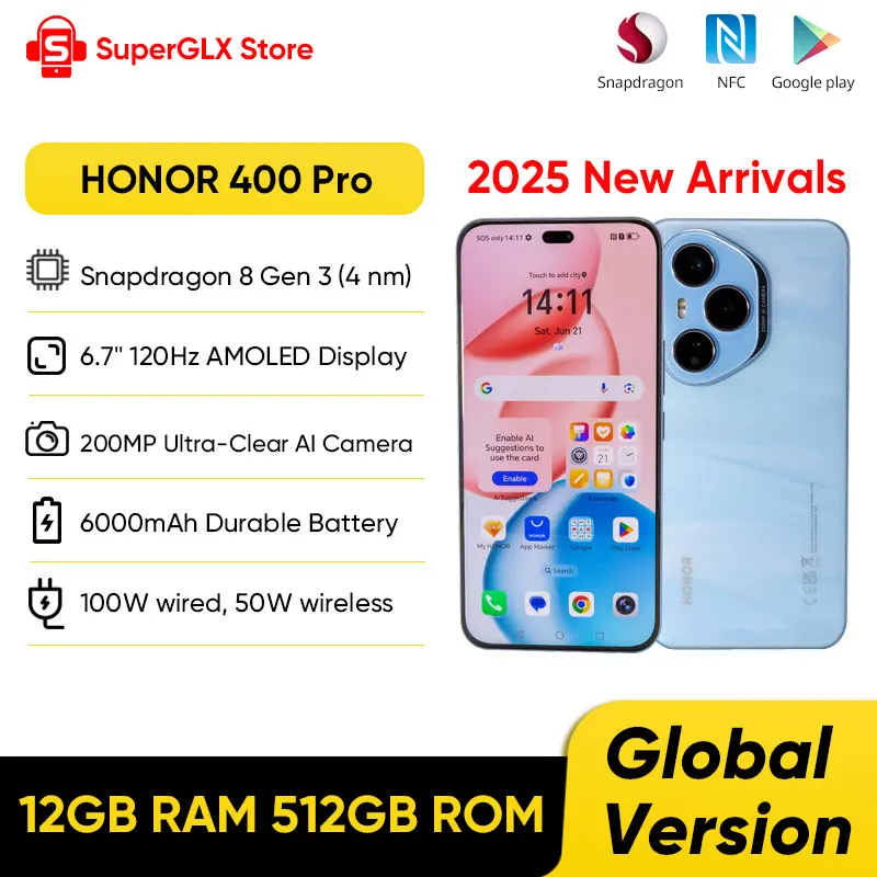 Global Version HONOR 400 Pro 5G Smartphone 6.7