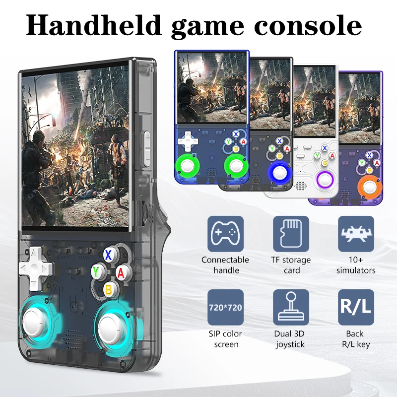 Retro R36 Ultra Handheld Video Game Console 4.0 Inch IPS Screen 128GB Preloaded Games Portable Pocket Player with Linux System