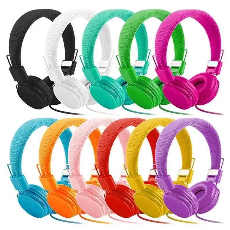 Cute Headset for Kids Study Music Comfortable Headphones Earphones with Microphone for Laptop Tablet Smartphones Birthday Gifts