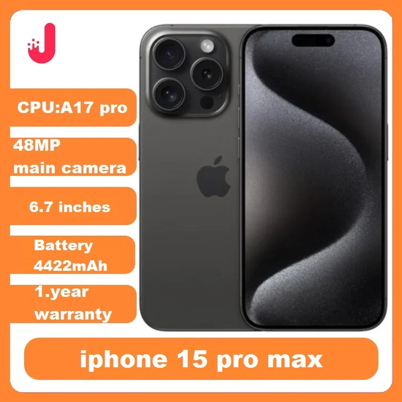 Apple iPhone 15 pro Max 256GB/512GB Dual ESIM 8GB RAM 6.7′ OLED Display A17pro Chip 5G Original  Unlocked USED Cell Phone