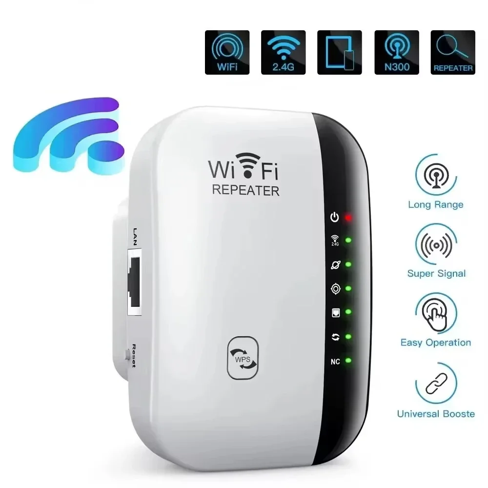 300Mbps Wireless WIFI Repeater 2.4G Router Wifi Range Extender Wi-Fi Amplifier 802.11N Card Adapter For PC Home/Office New