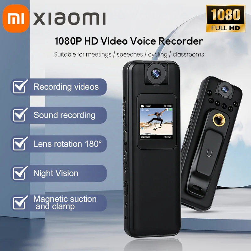 Xiaomi MC85 High-definition 1080p Wifi Mini Camera Night Vision Portable Digital Camera Outdoor Sports Camera Riding Camcorder
