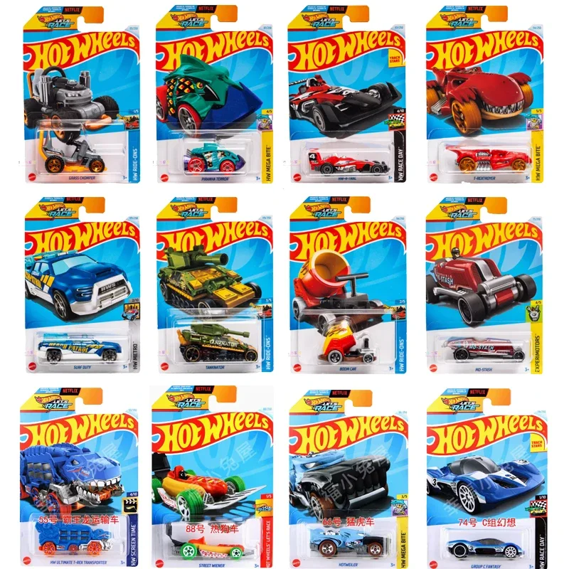 Original Hot Wheels Car Let’s Race Diecast 1/64 Toy for Boy HW Ride Ons Mega Bite Art Car Vehicle Model Colletcion Birthday Gift