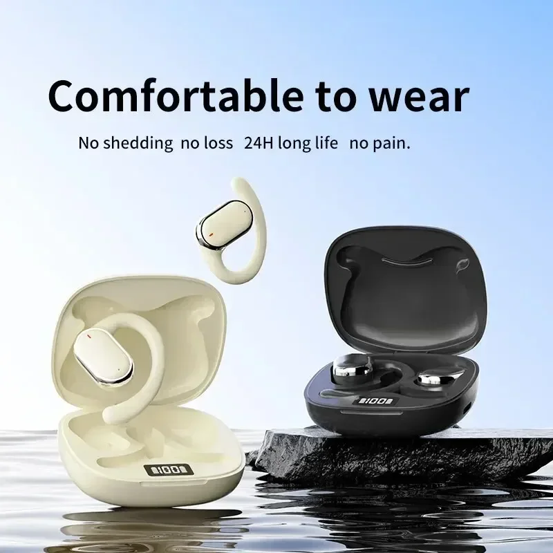 New Game TWS Wireless Earphones with Bluetooth 5.49 28 Hours Play Back Sport Earbuds with LED Display Earhooks and Built-in Mic