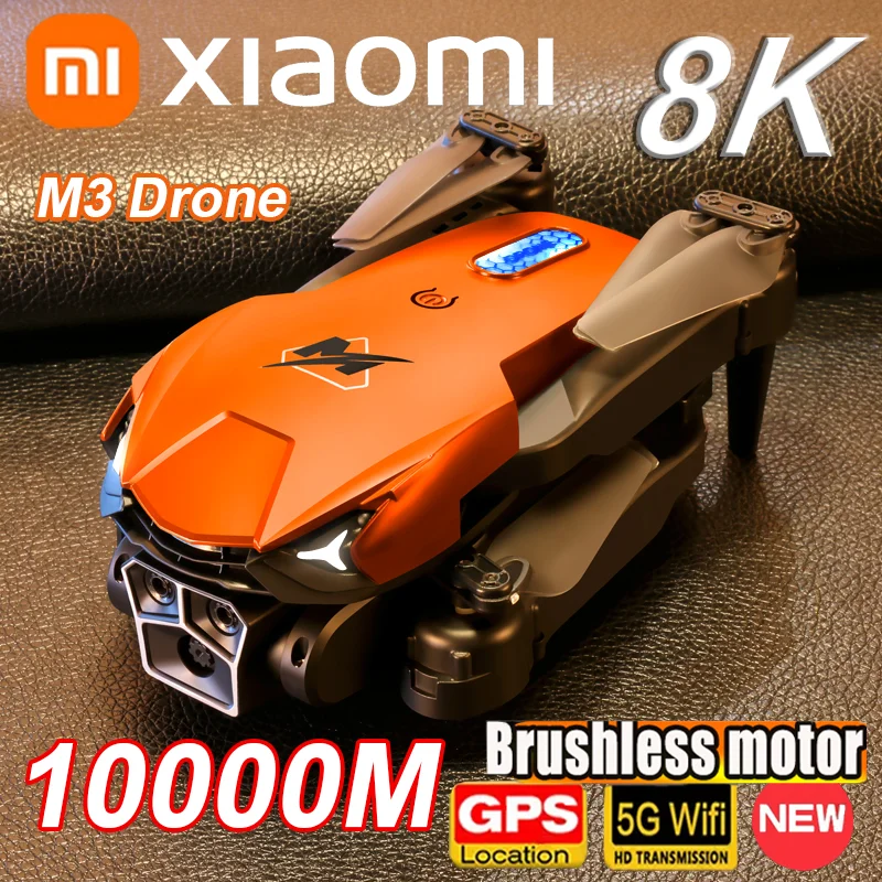 Xiaomi M3 Drone 8K Aerial HD 5G WIFI Triple-camera Photography Optical Flow Positioning Obstacle Avoidance Brushless power Drone