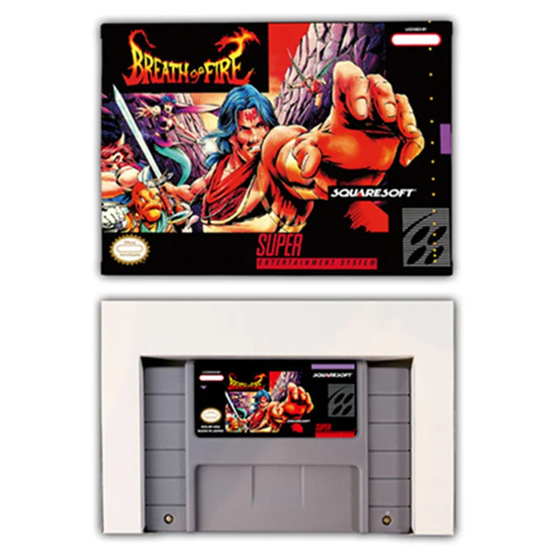Breath of Fire RPG game Card for SNES EUR PAL USA NTSC 16bit Game Consoles with Retail Box Video Game Cartridge