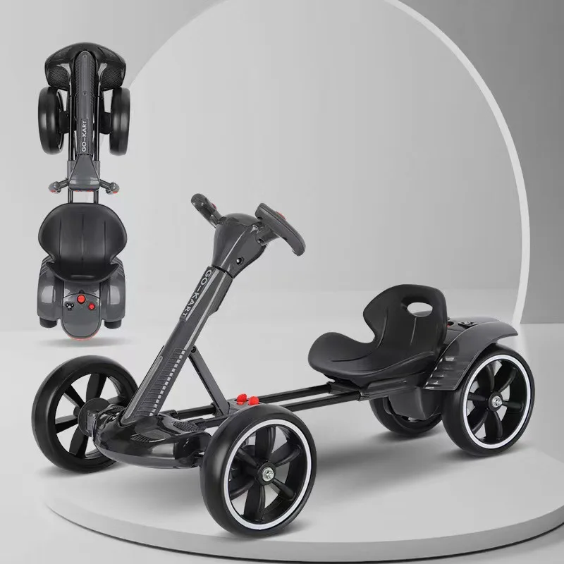 Foldable Children’s Electric Go Kart Is Free To Install And Can Seat People Electric Go Kart Charging Remote Control