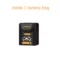 Holds 1 battery bag