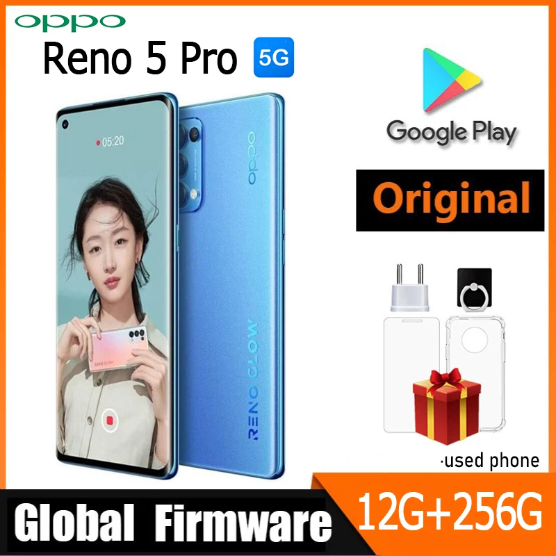 OPPO Reno 5 pro 5G smartphone Global firmware 12GB 256GB ColorOS 11.1 6.55
