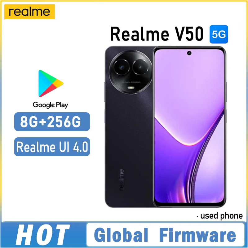 OPPO Realme V50 5G smartphone Global firmware MTk Dimensity 6100+ 6.72
