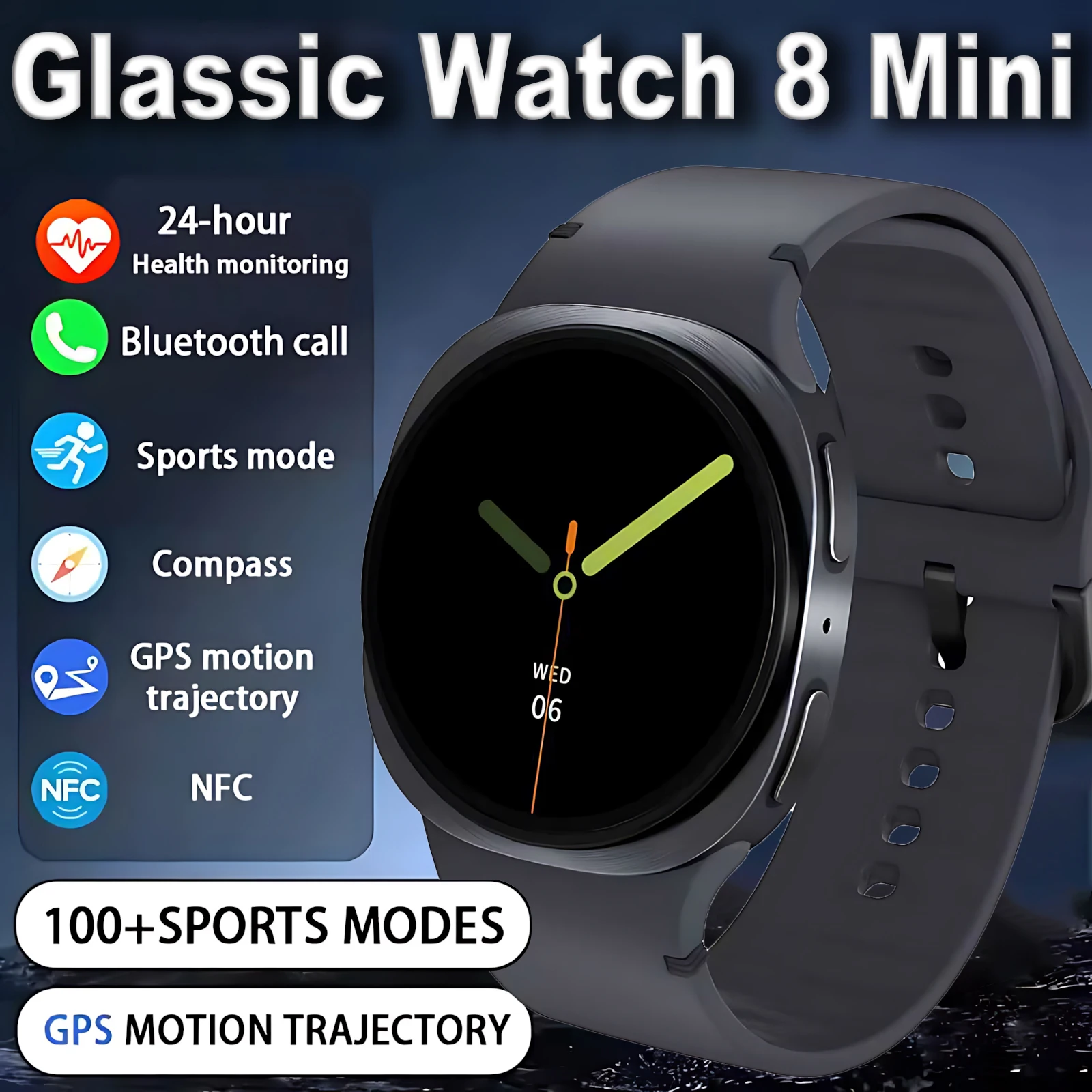 Watch8 Ultra GPS NFC Smart Watch Classic Health Monitoring Bluetooth Call Compass Waterproof Smartwatch For IOS Android 2025 New