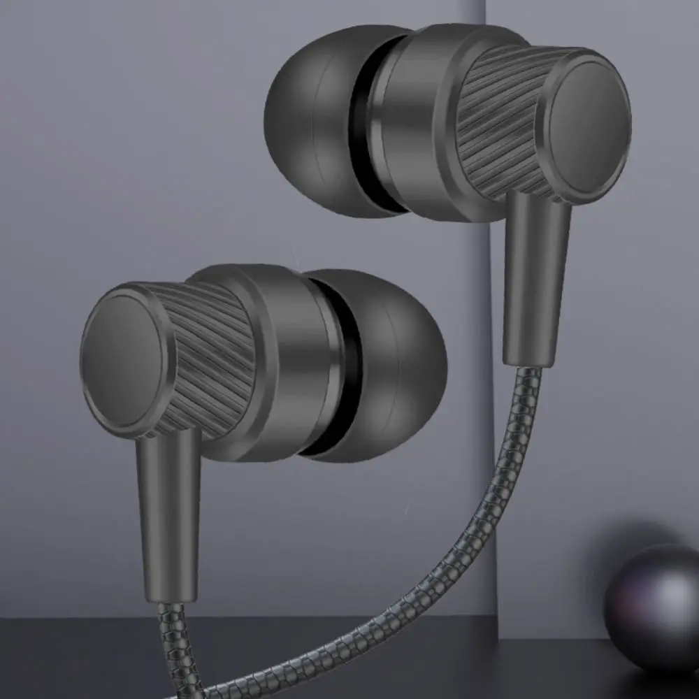 Noise Canceling 3.5mm In-ear Headphones Stereo High Definition Wired Headset in Ear Deep Bass Earphone Wired Headset Earbuds