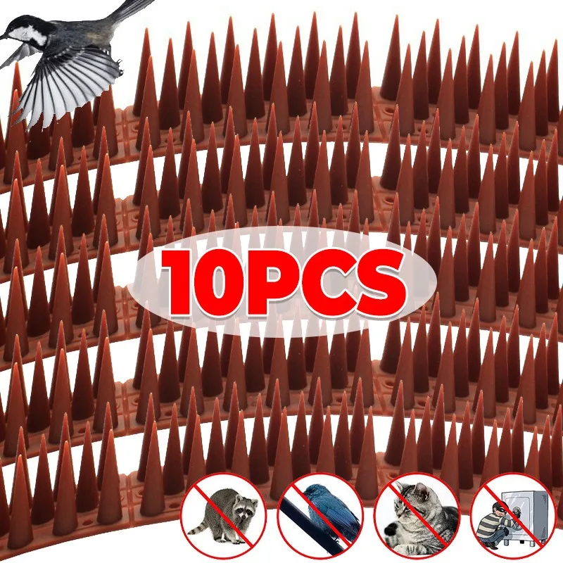 10/1Pcs Bird Spikes Keep Pigeon Woodpecker Away Device Outdoor Fences and Roofs Bird Repellent Spike Home Garden Accessories