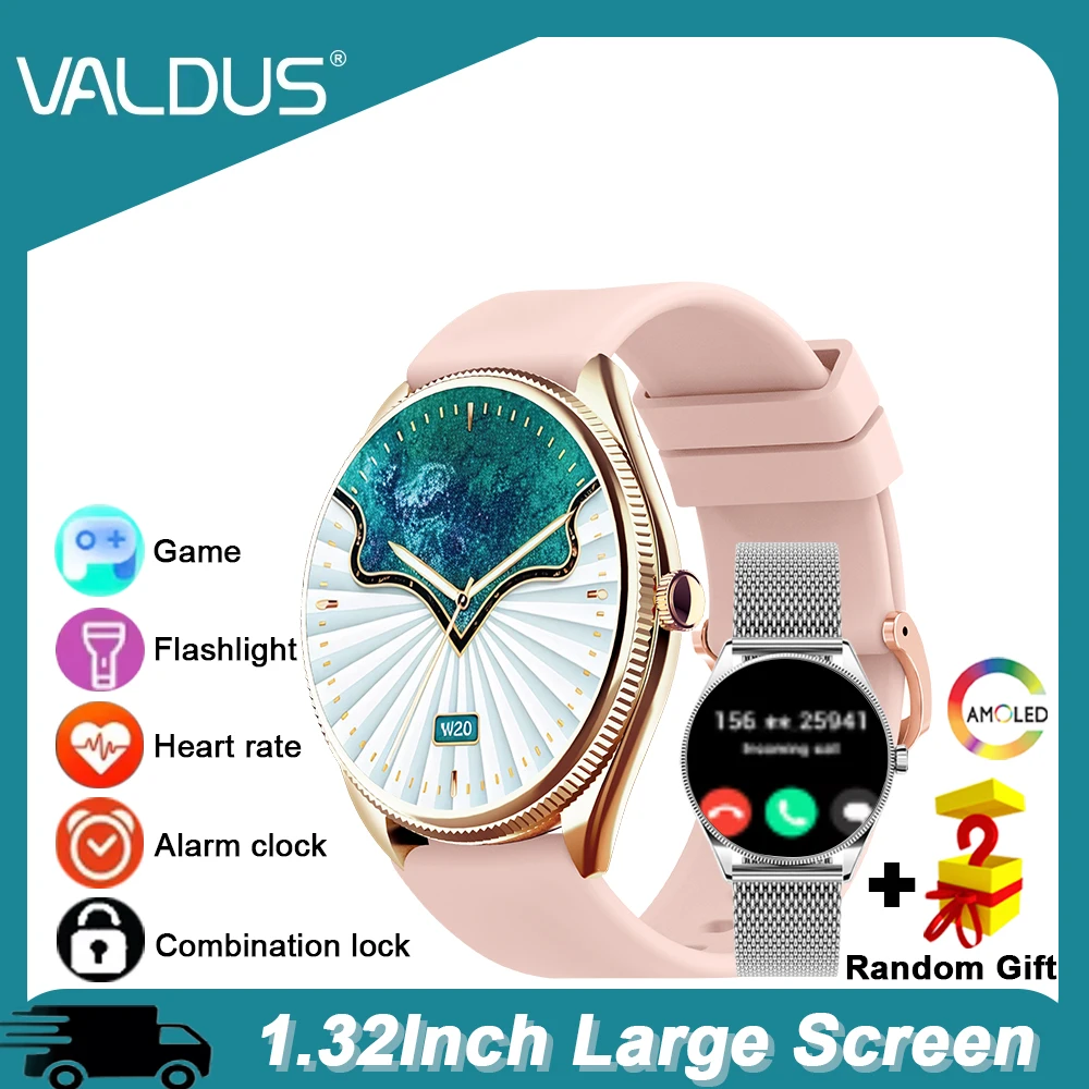 VALDUS VL60 Pro 2025 New Smartwatch For Women Men  AMOLED Screen Bluetooth Call IP68 Waterproof  Fitness Sports Smart Watch Gift