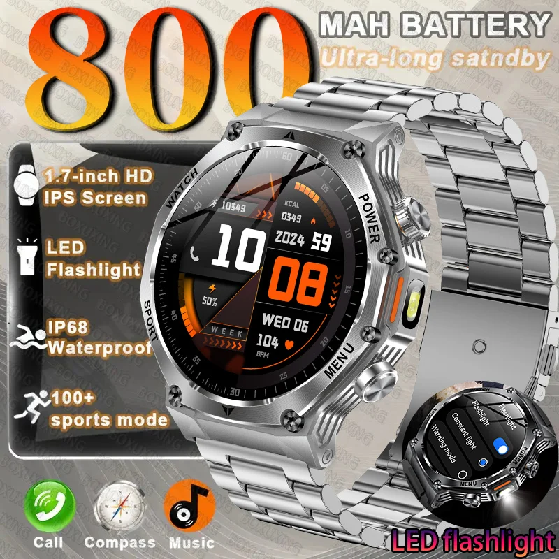 New For Xiaomi Smart Watch Men 800mAh Ultra Long Battery Life Waterproof Outdoor Sport Watch Bluetooth Call Military Smartwatch