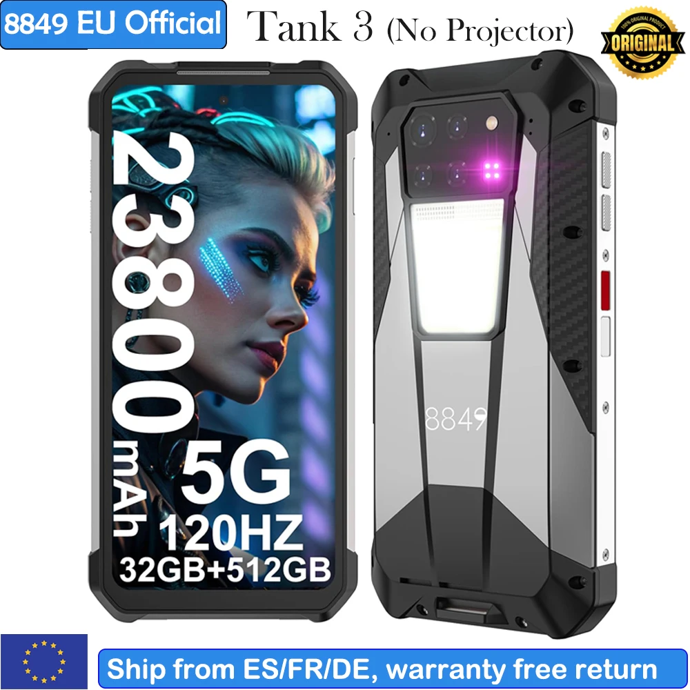 8849 Tank 3 ruged Smartphone 23800mAh 5G Outdoor Cell Phone unlocks 32GB RAM + 512GB ROM