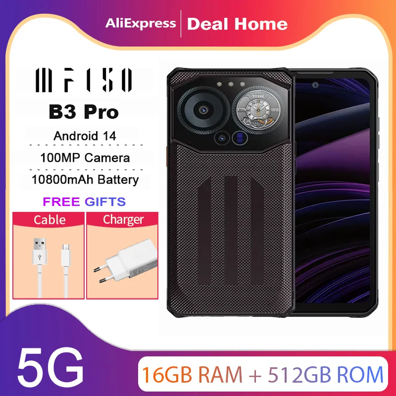 IIIF150 B3 Pro 16ГБ 512ГБ 5G Rugged Machine Dual Display 100MP 10800мАч Android 14 Camera Ultra-Thin Rugged глобал