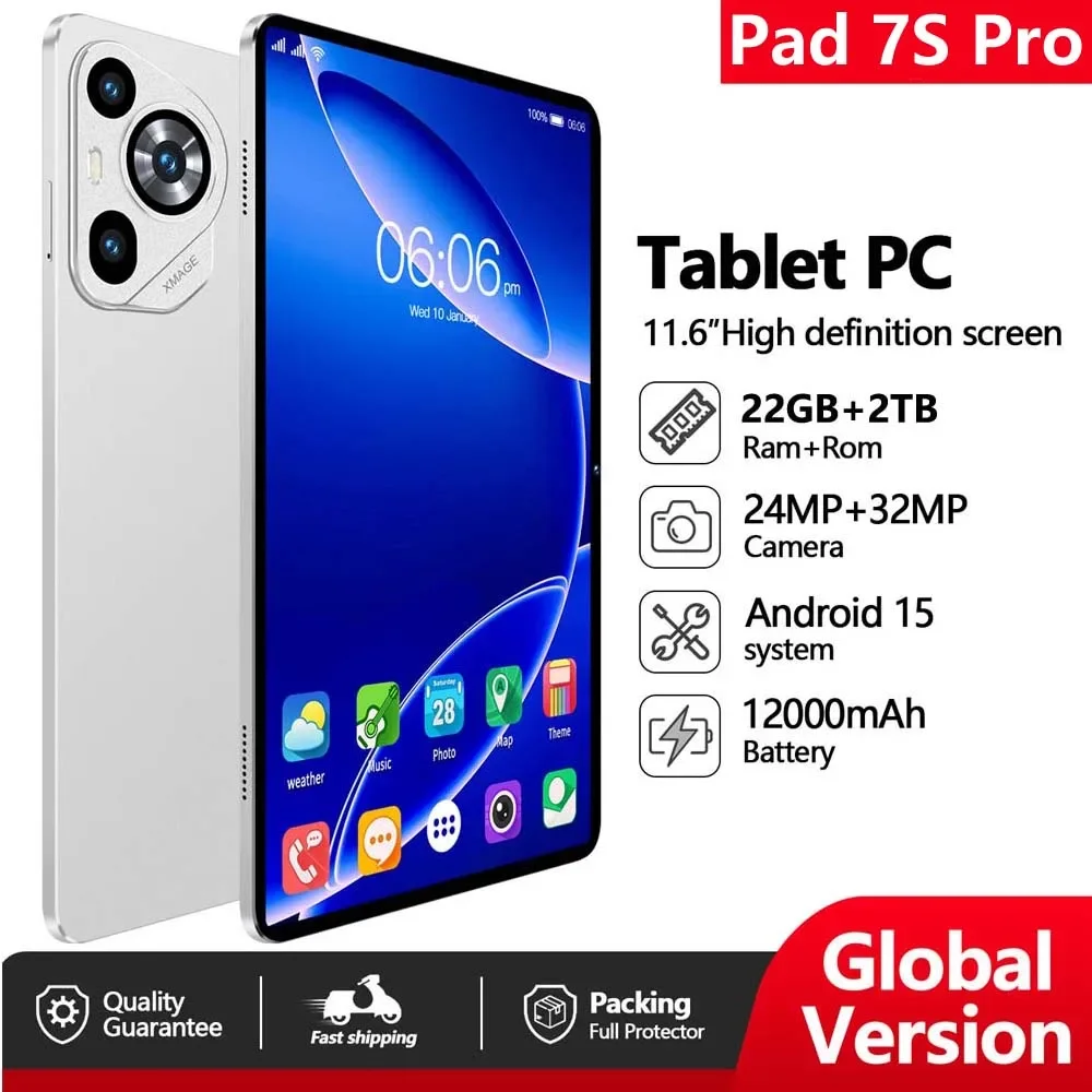 2025 New Original Pad 7S Pro Tablet PC 22GB+2TB 11.6