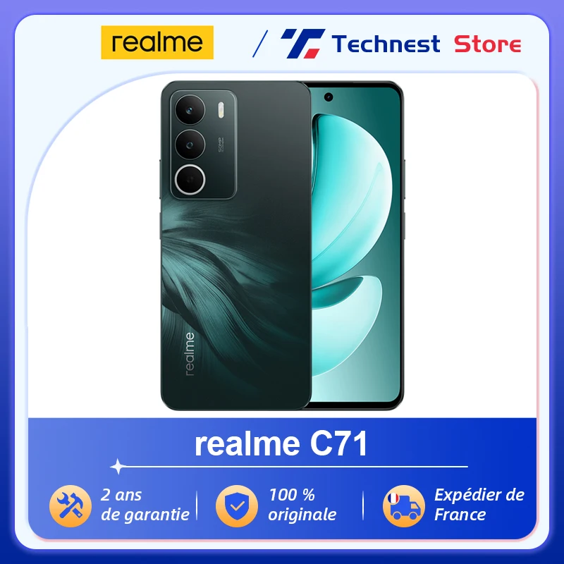 Global Version realme C71 4G Smartphone 6.67-inch 120Hz Eye Comfort Display 6000mAh Battery 50MP AI Camera Octa-Core Chipset