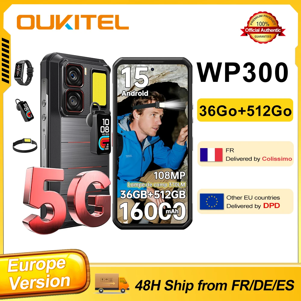 OUKITEL WP300 36(12+24)GB 512GB Smartphone 6.8