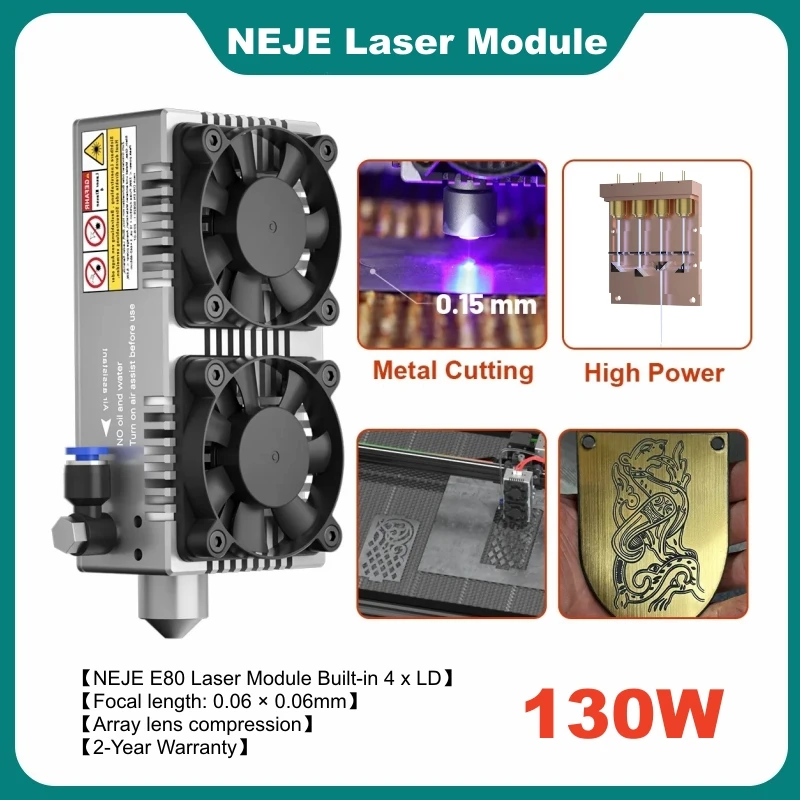 NEJE A40640/N40630/E40/E80 130W Laser Module Kits 450nm Blue Light TTL Module for Laser Engraver Wood Cutting Smarter Tool