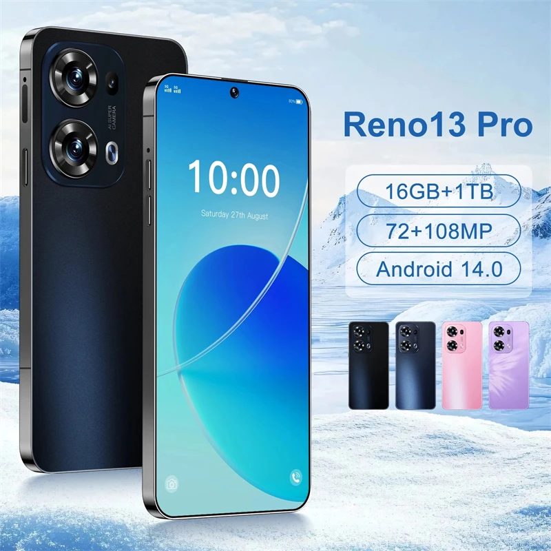Global version Reno 13 Pro 5G intelligent original Android 7.3-inch high-definition screen 108MP camera 7800mAh dual card dual s