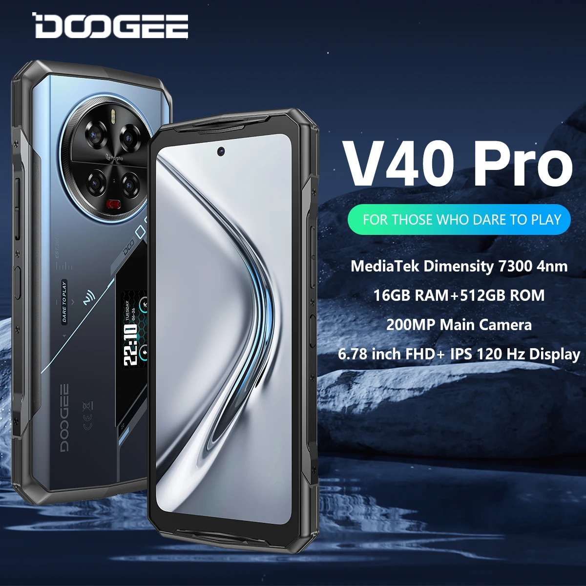 DOOGEE V40 Pro 5G Rugged Phone 6.78