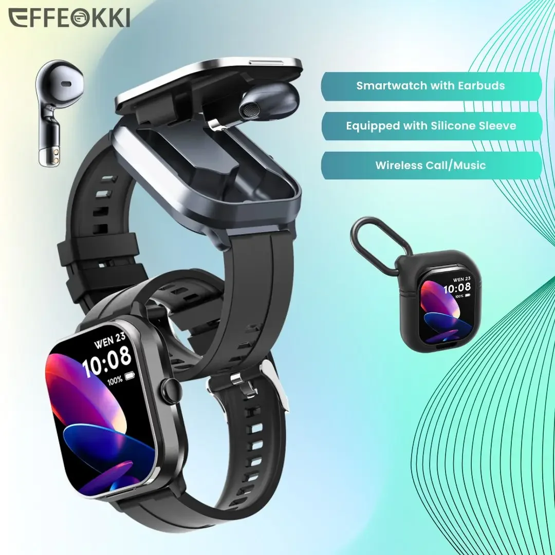 EFFEOKKI NFC D8Pro 2 In 1 Smart Watch With Earbuds For Men 2