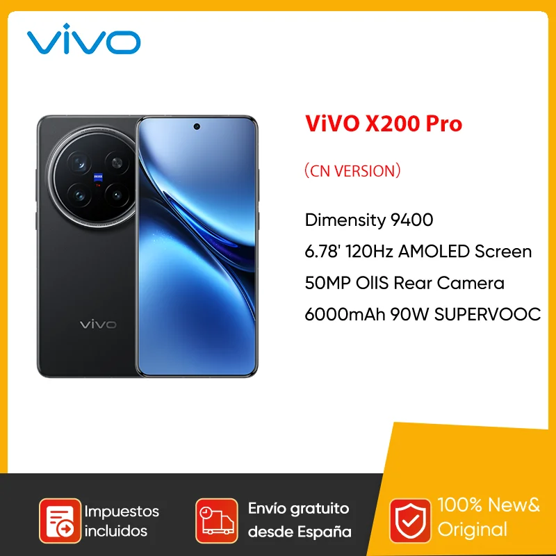 In Stock Vivo X200 Pro Smart Phone 200.0MP Camera 6000mAh Battery 6.78