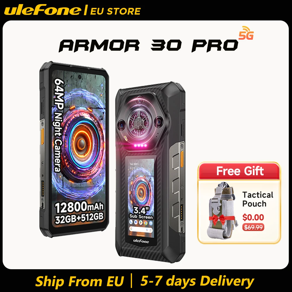 Ulefone Armor 30 Pro 5G Rugged Phone Android 14 Smartphone 6.9