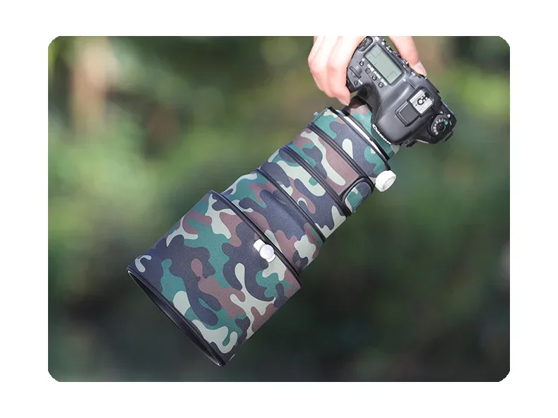 For Canon EF 200mm F2 L IS USM Lens Waterproof Camouflage Coat Rain Cover Protective Sleeve Case Nylon Guns Cloth